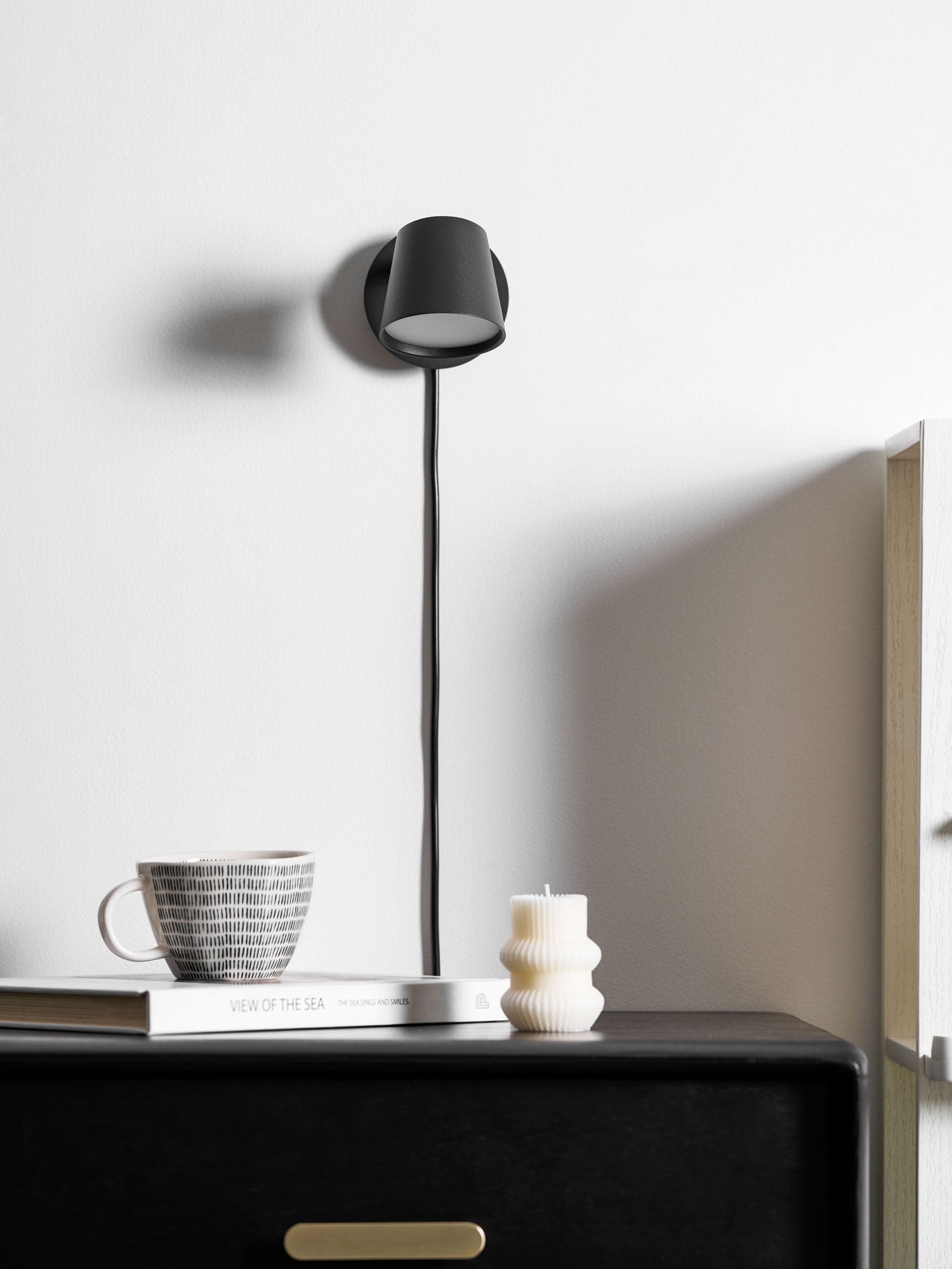 Lampada da parete Tip Plug-In — Testa e braccio regolabili, interruttore sul cavo