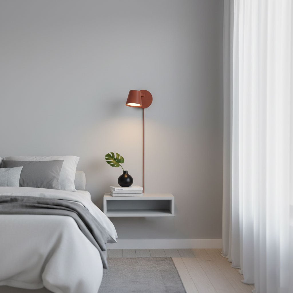 Lampada da parete Tip Plug-In — Testa e braccio regolabili, interruttore sul cavo