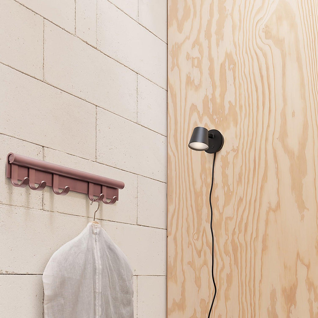 Lampada da parete Tip Plug-In — Testa e braccio regolabili, interruttore sul cavo