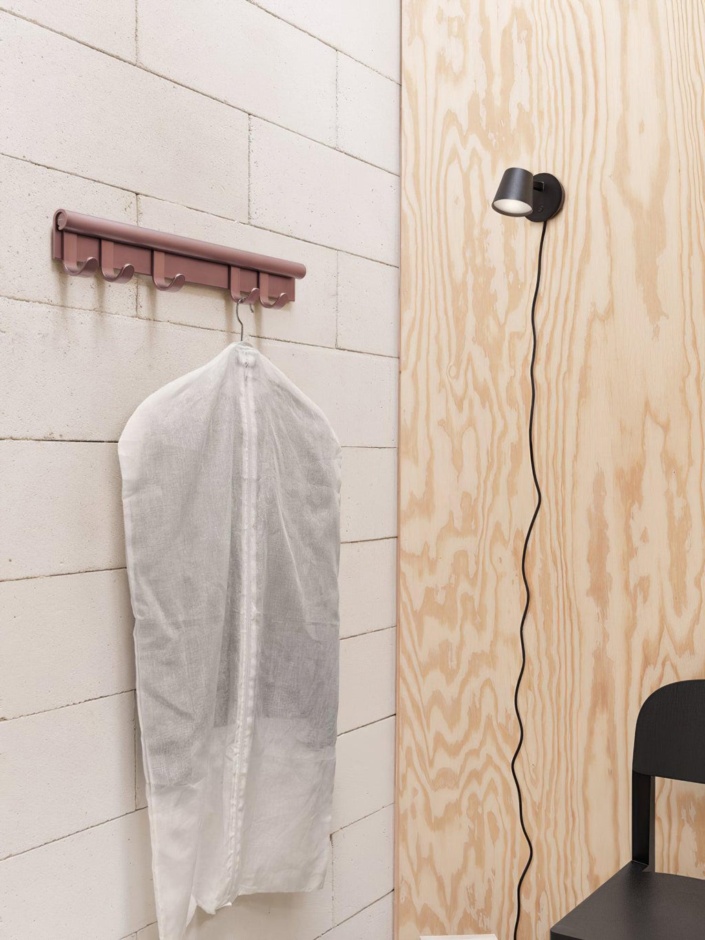 Lampada da parete Tip Plug-In — Testa e braccio regolabili, interruttore sul cavo