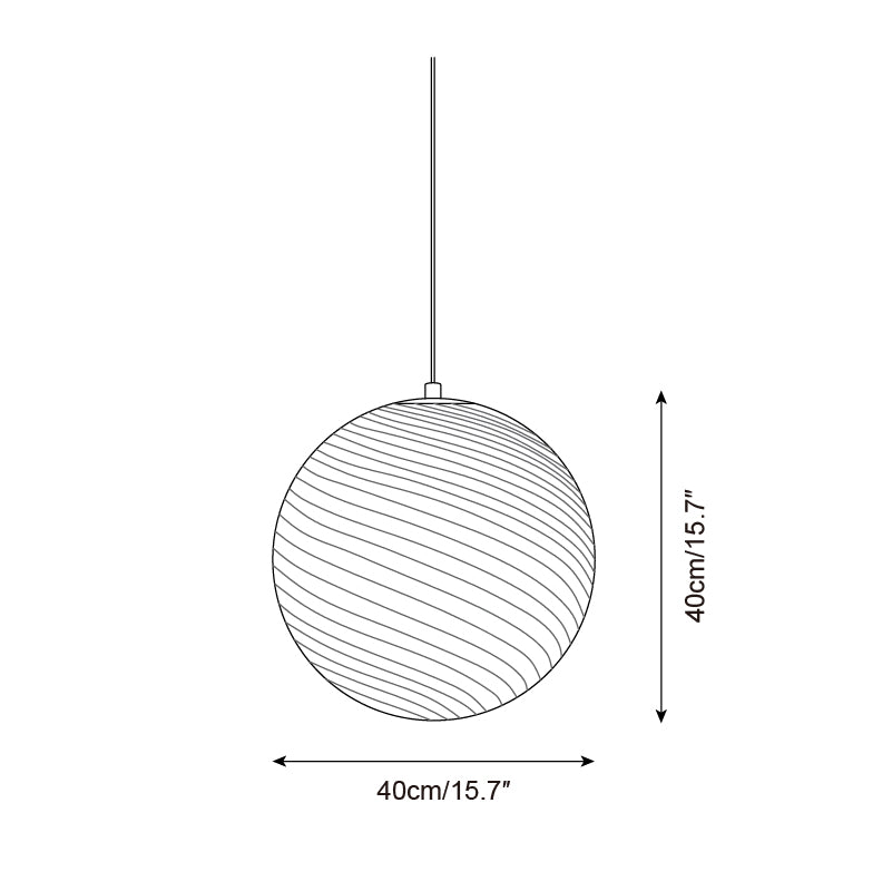 Joliv Glass Globe Pendant Lamp — Hardwired Dimmable Fixture, Blue/Pink/Yellow