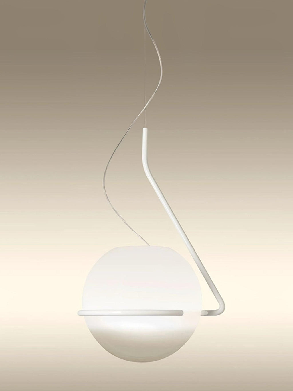 Runde minimalistische Glas-Deckenpendelleuchte — 40W E26-Fassung