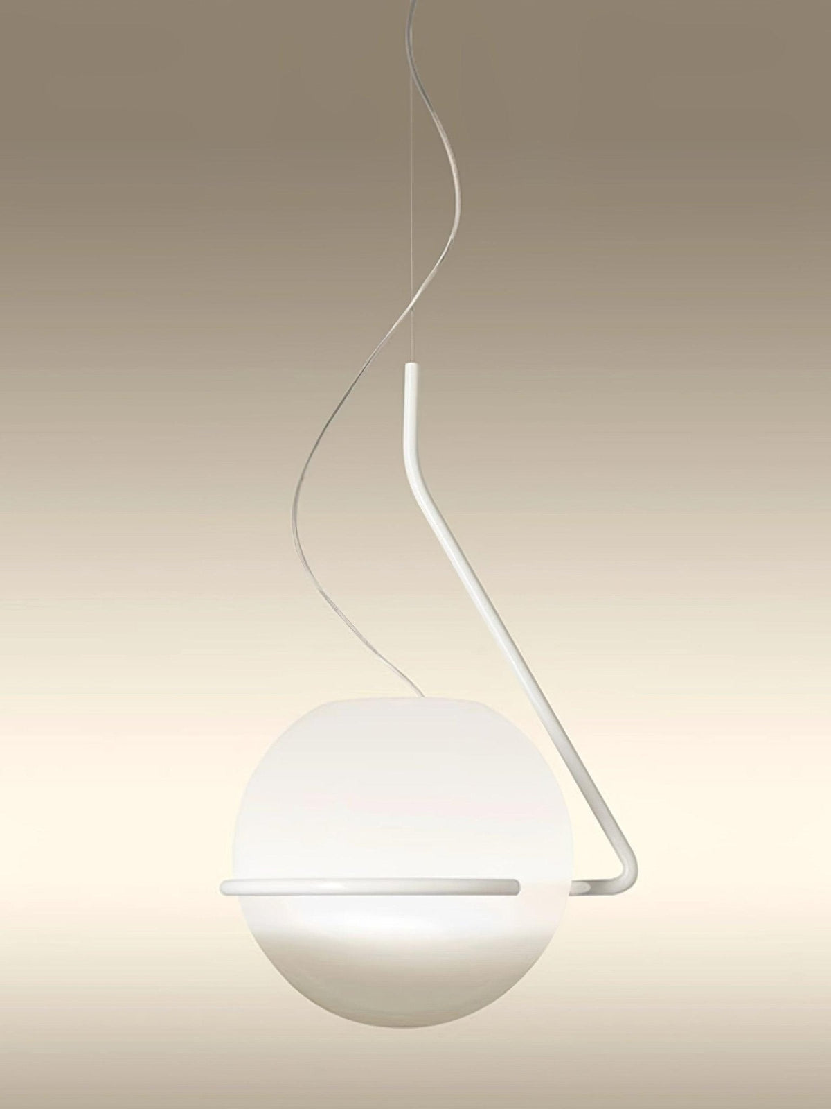 Runde minimalistische Glas-Deckenpendelleuchte — 40W E26-Fassung