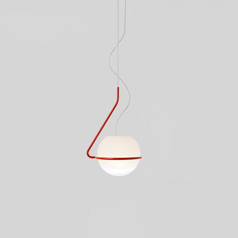 Runde minimalistische Glas-Deckenpendelleuchte — 40W E26-Fassung
