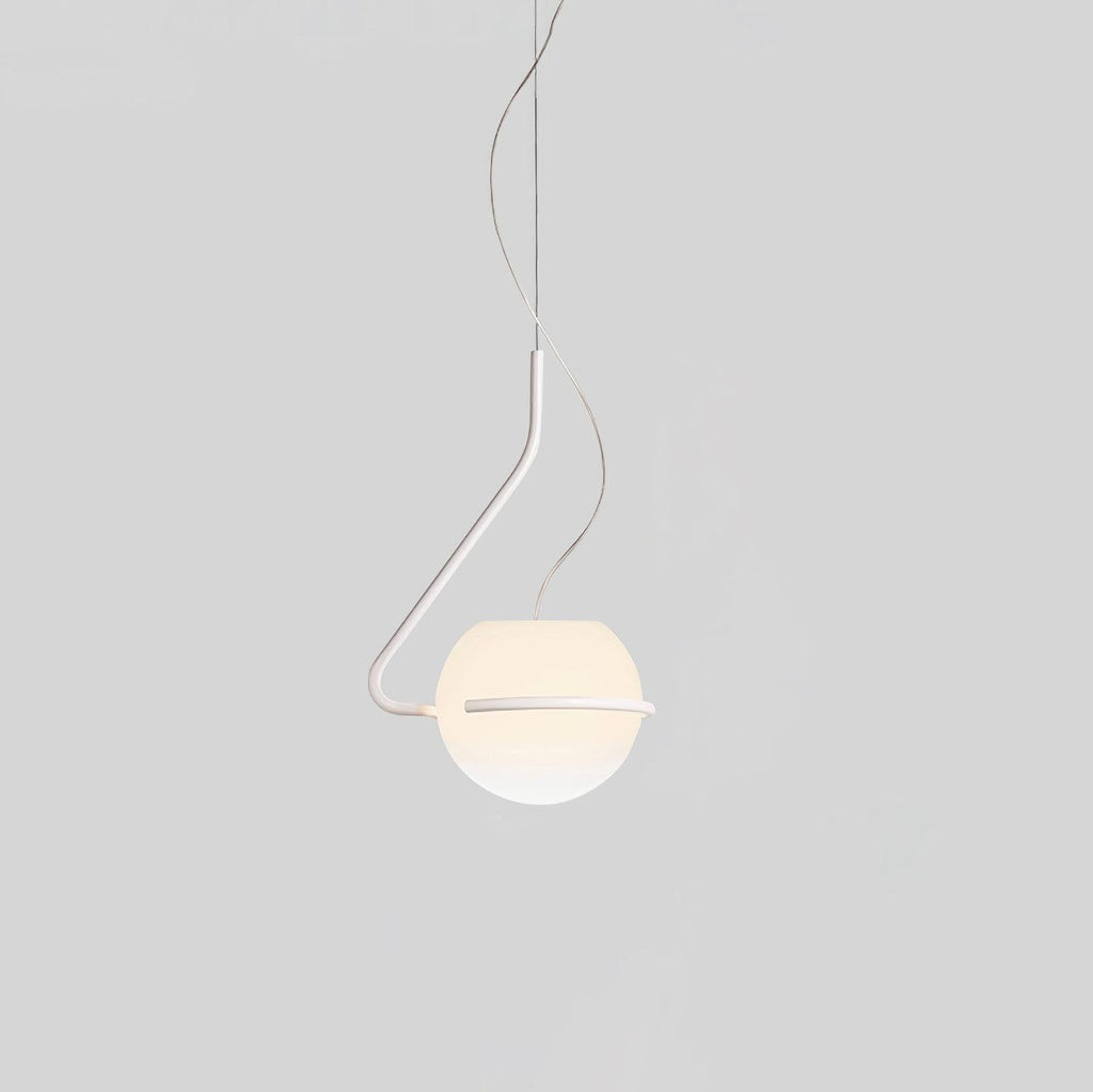 Runde minimalistische Glas-Deckenpendelleuchte — 40W E26-Fassung