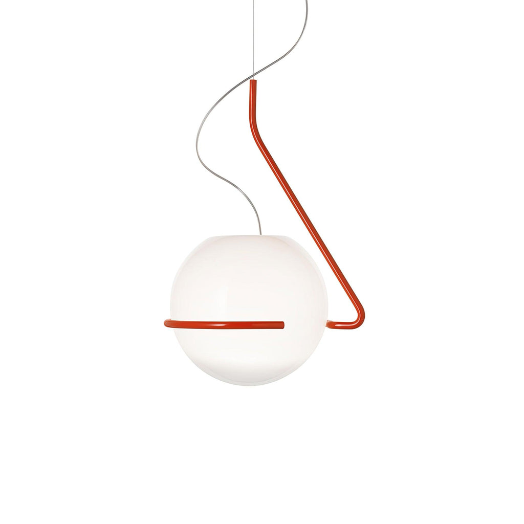 Runde minimalistische Glas-Deckenpendelleuchte — 40W E26-Fassung