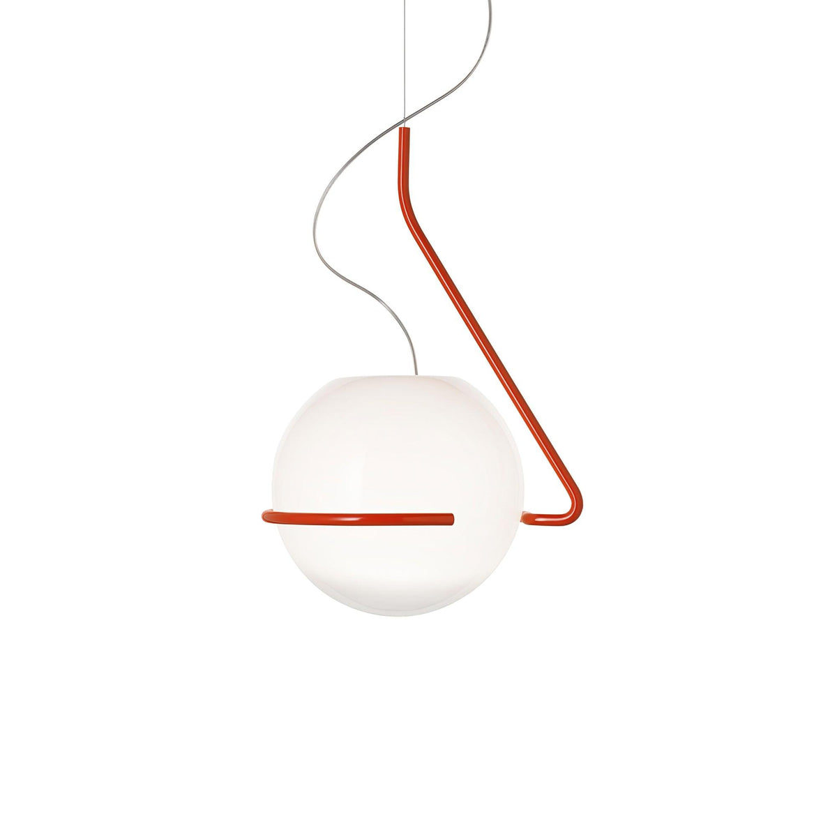 Runde minimalistische Glas-Deckenpendelleuchte — 40W E26-Fassung
