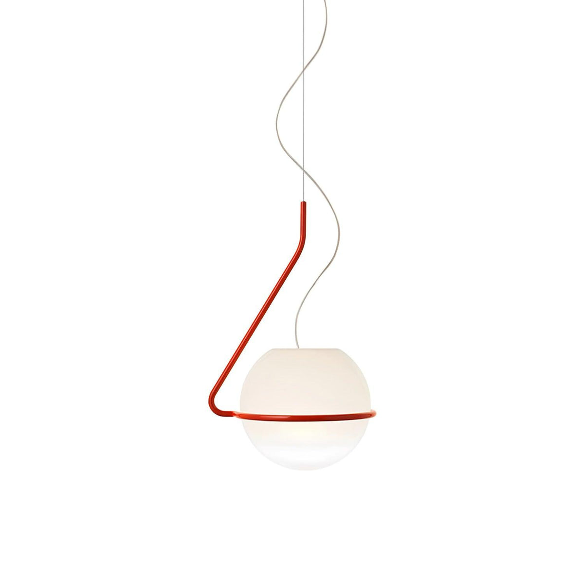 Runde minimalistische Glas-Deckenpendelleuchte — 40W E26-Fassung