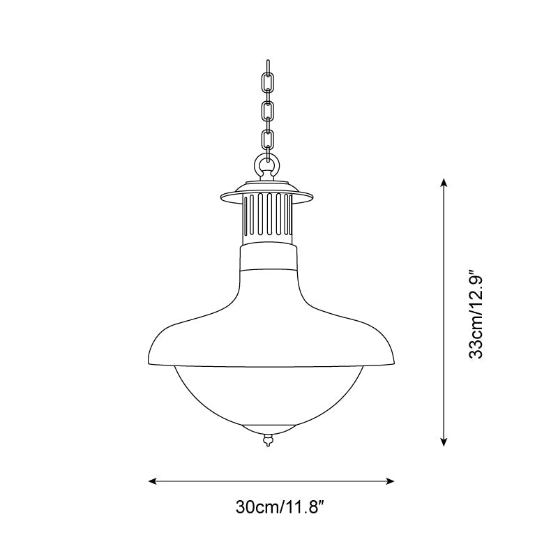 Sufitowa lampa wisząca Orvel z przezroczystego ryflowanego szkła, 30cm