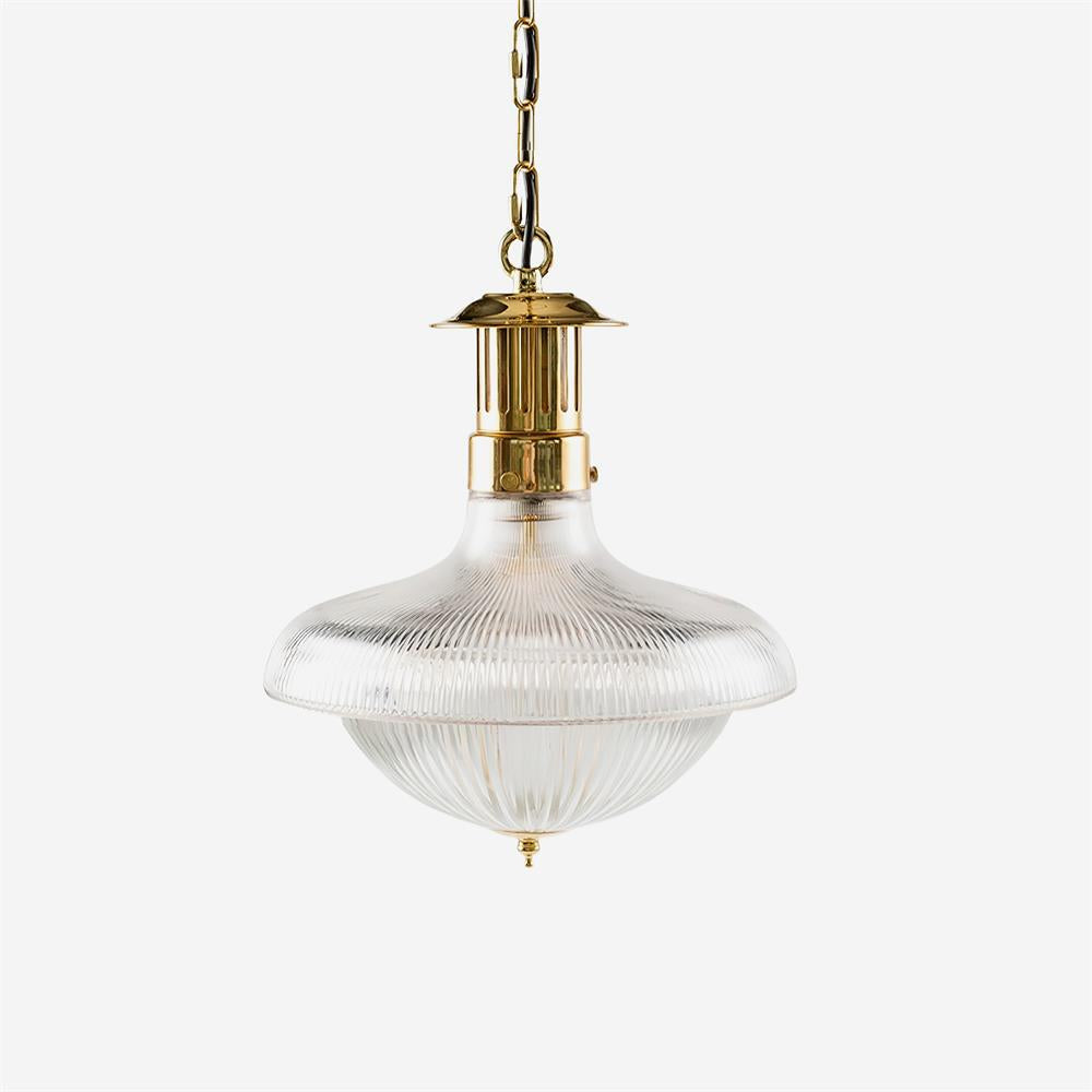 Orvel Clear Ribbed Glass Pendant Light - Neutralighting