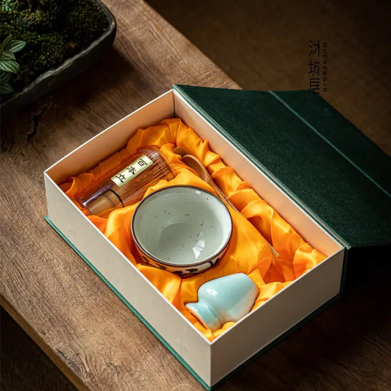 Traditionellt Matcha Gåvoset CalmLeaf För Hemmaanvändning Varje Dag
