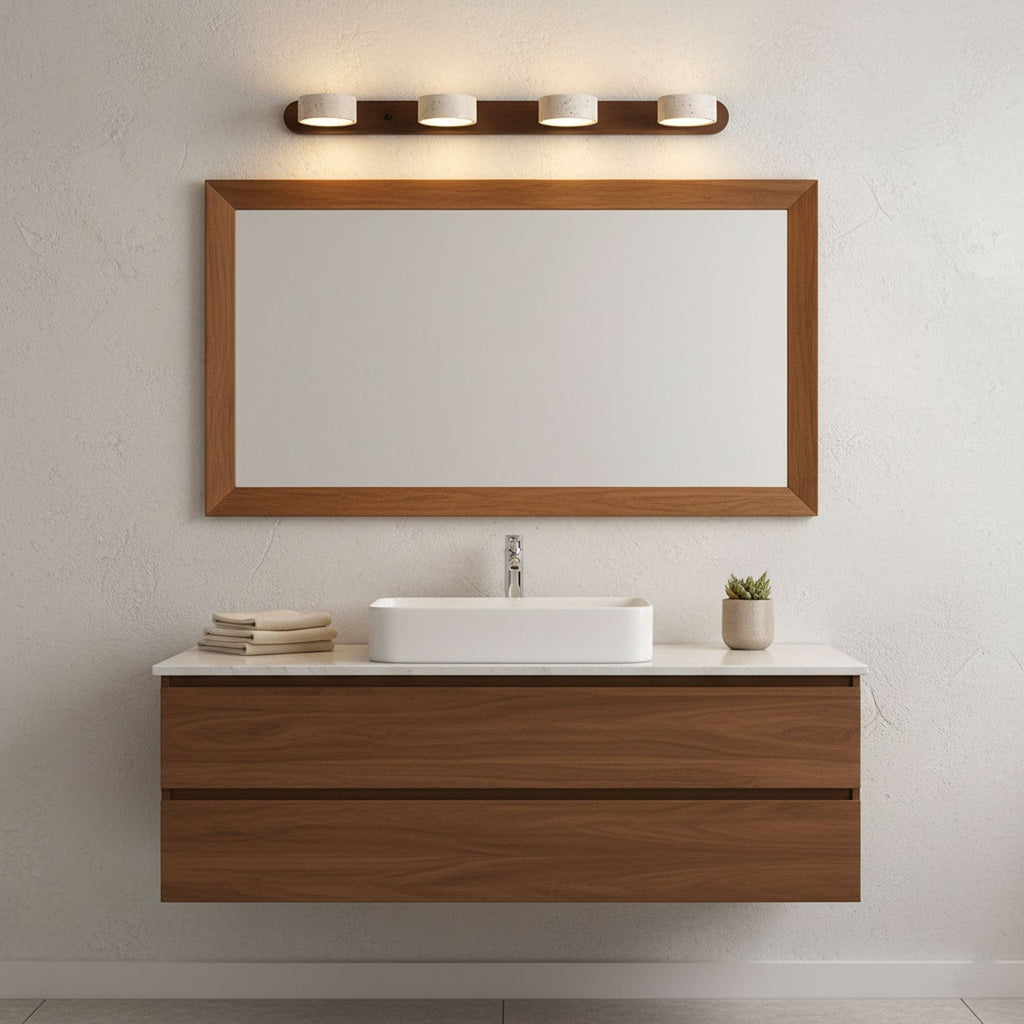 Travertine Duo Wall Light — Multiple Diameter Options