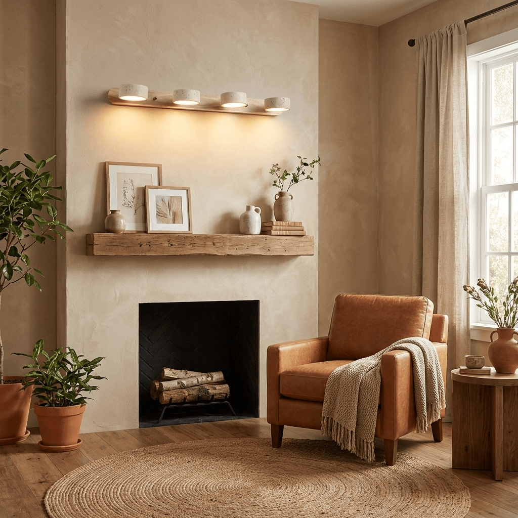 Travertine Duo Wall Light — Multiple Diameter Options