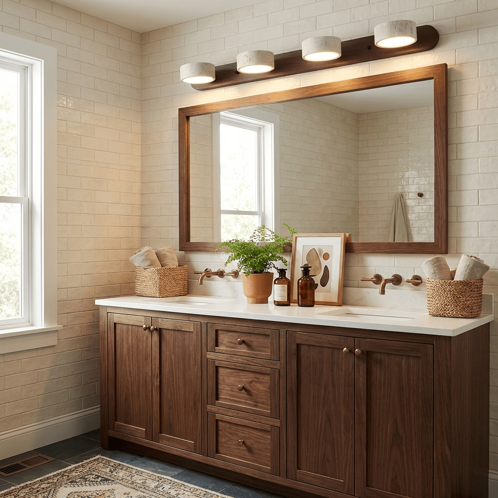 Travertine Duo Wall Light — Multiple Diameter Options