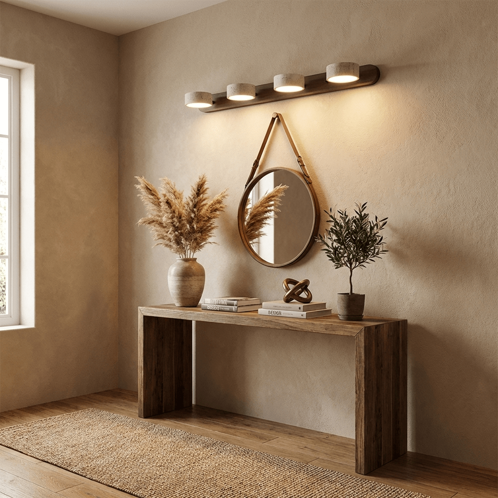 Travertine Duo Wall Light — Multiple Diameter Options