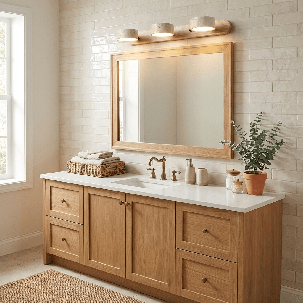 Travertine Duo Wall Light — Multiple Diameter Options