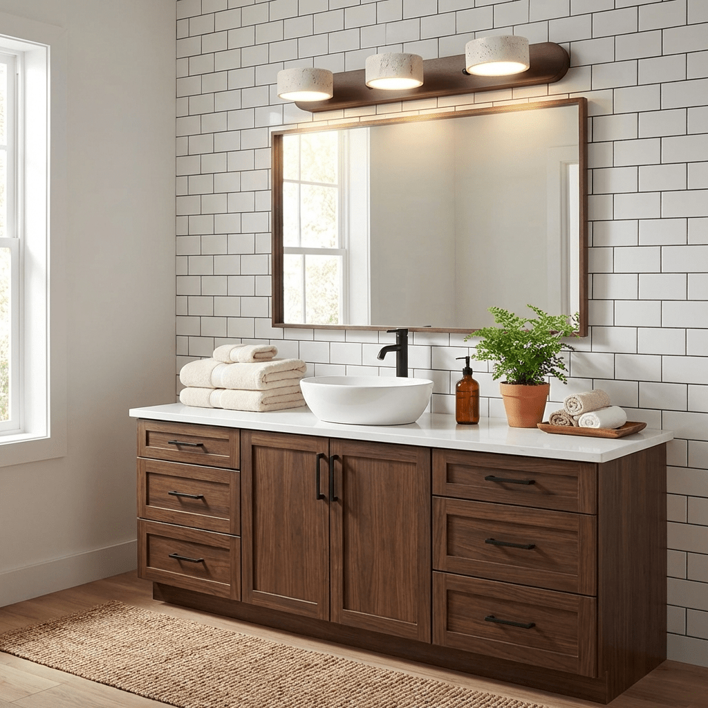 Travertine Duo Wall Light — Multiple Diameter Options