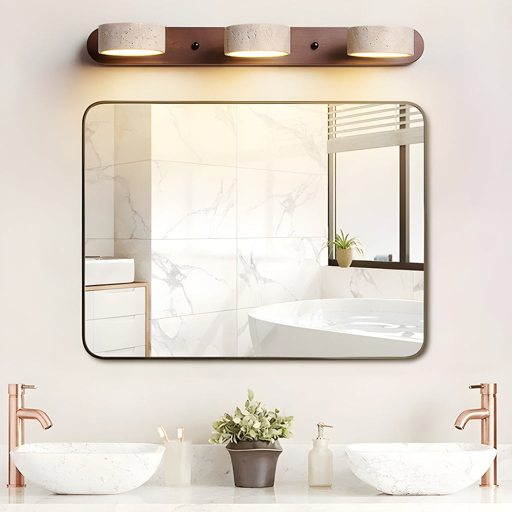 Travertine Duo Wall Light — Multiple Diameter Options