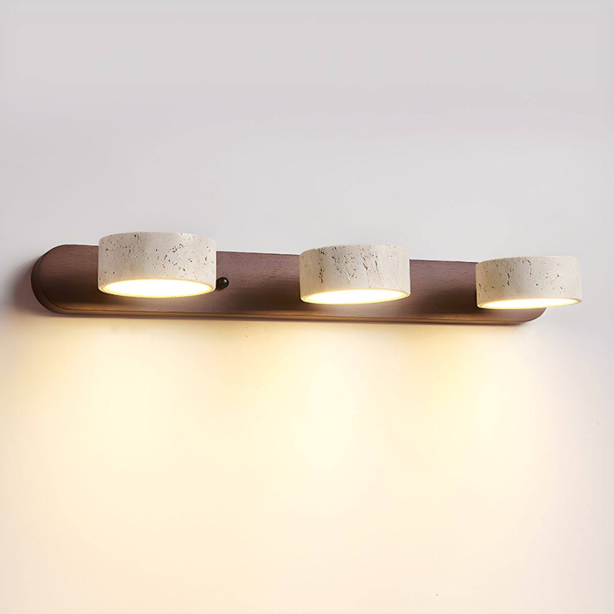 Travertine Duo Wall Light — Multiple Diameter Options