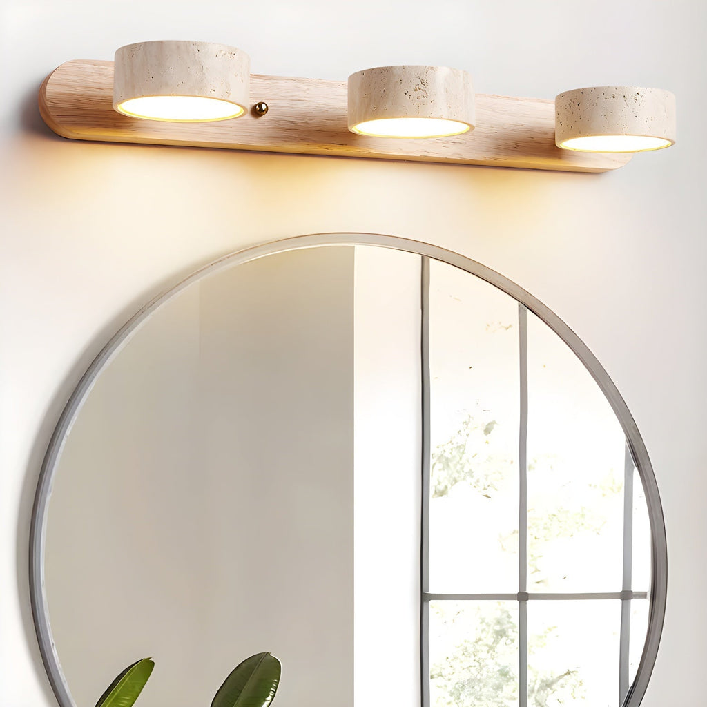 Travertine Duo Wall Light — Multiple Diameter Options