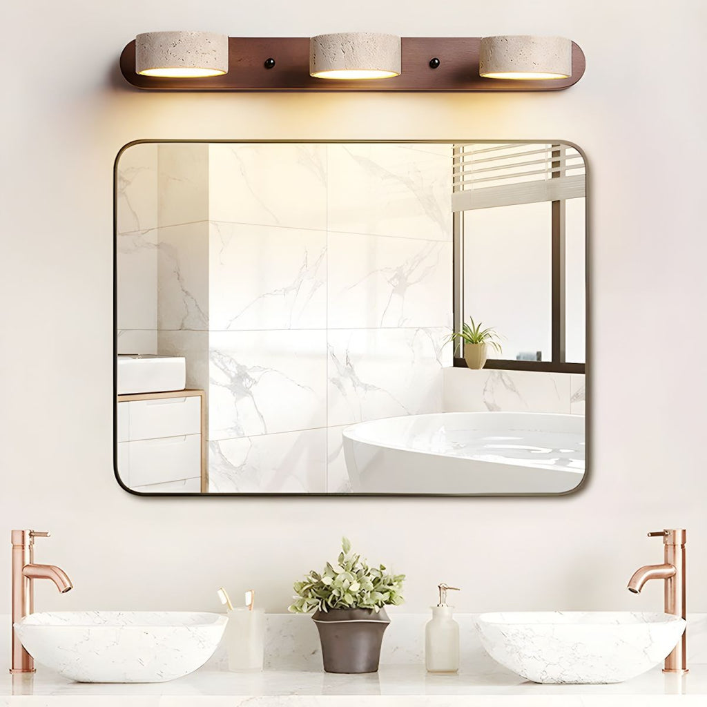 Travertine Duo Wall Light — Multiple Diameter Options