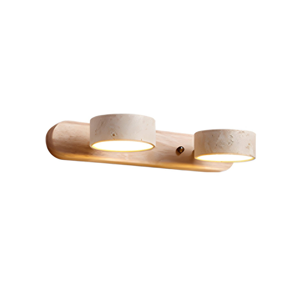 Travertine Duo Wall Light — Multiple Diameter Options
