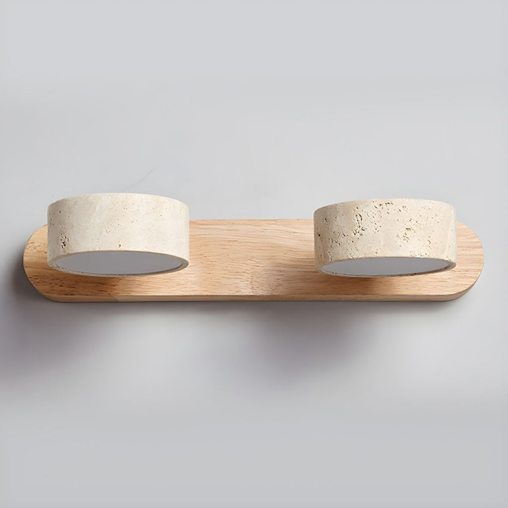 Travertine Duo Wall Light — Multiple Diameter Options