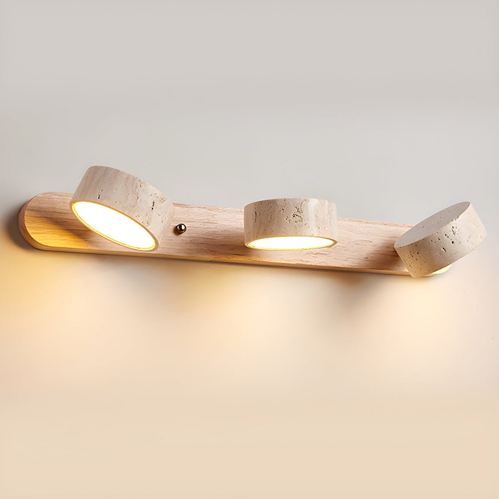 Travertine Duo Wall Light — Multiple Diameter Options