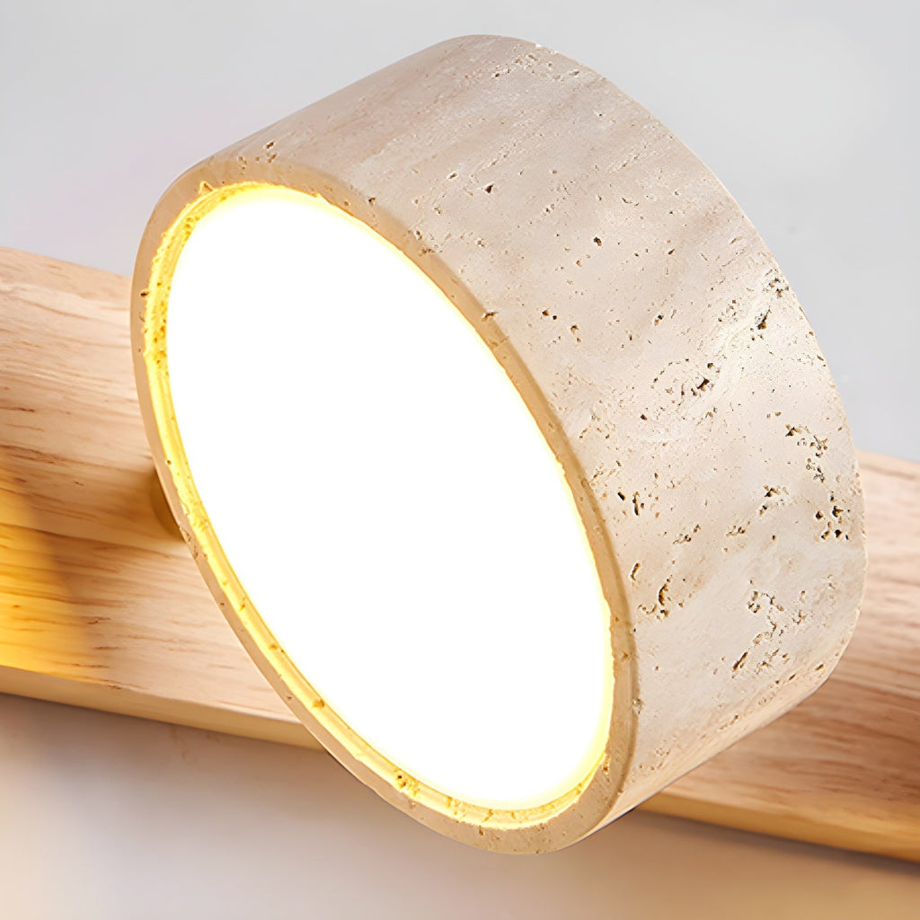 Travertine Duo Wall Light — Multiple Diameter Options
