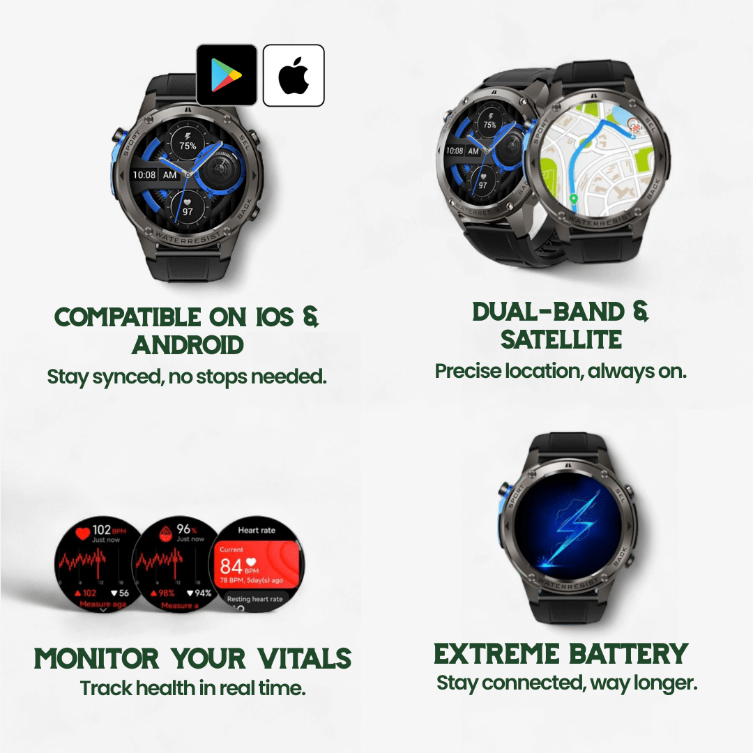 Outdoorové chytré hodinky TrailNova X s GPS, kompasem a monitorováním zdraví