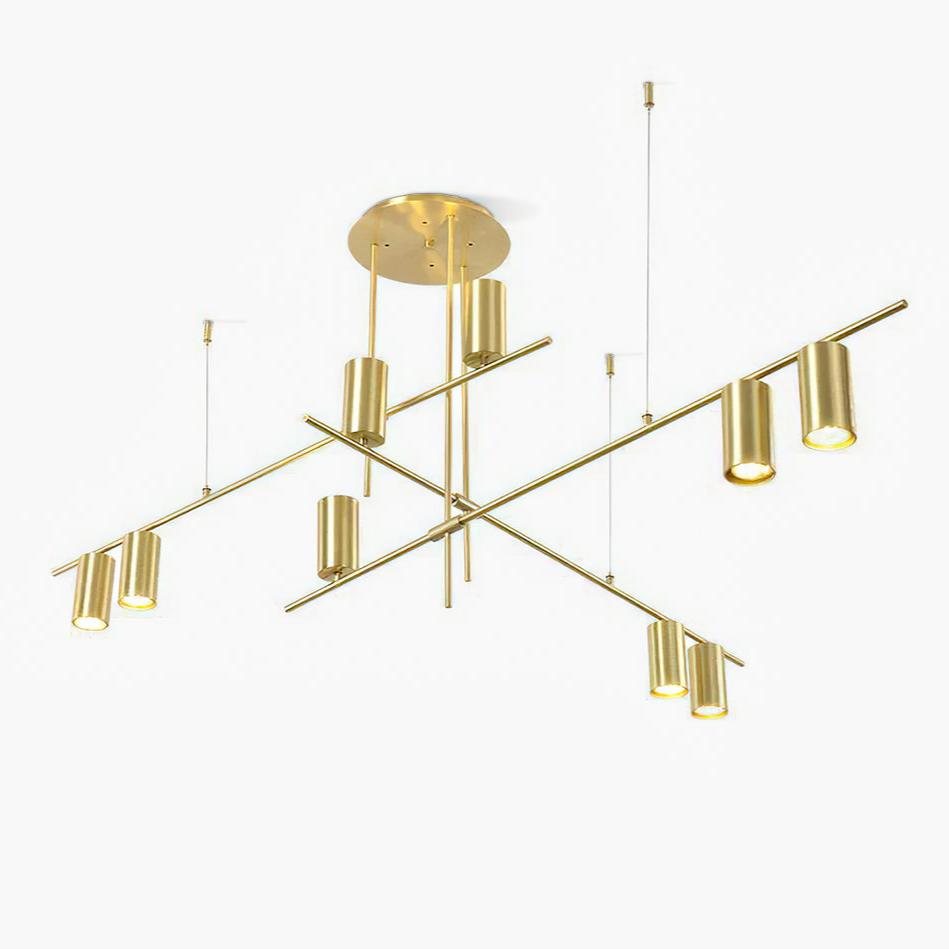 Lustra Chandelier Tribes Brass Linear Cylinder - Lamp Outdoor