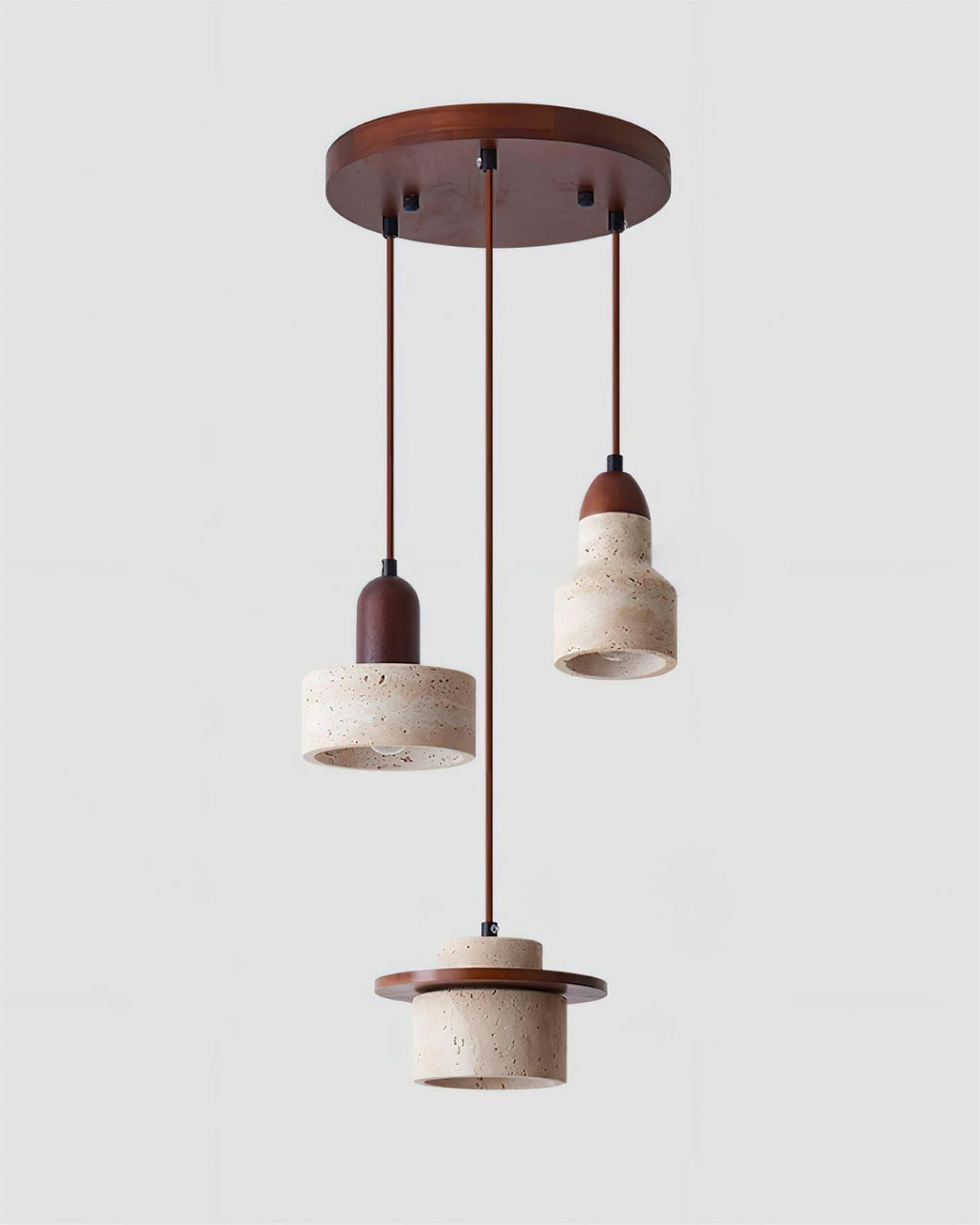Lunara Travertine Multi-Light Pendant Lamp Set