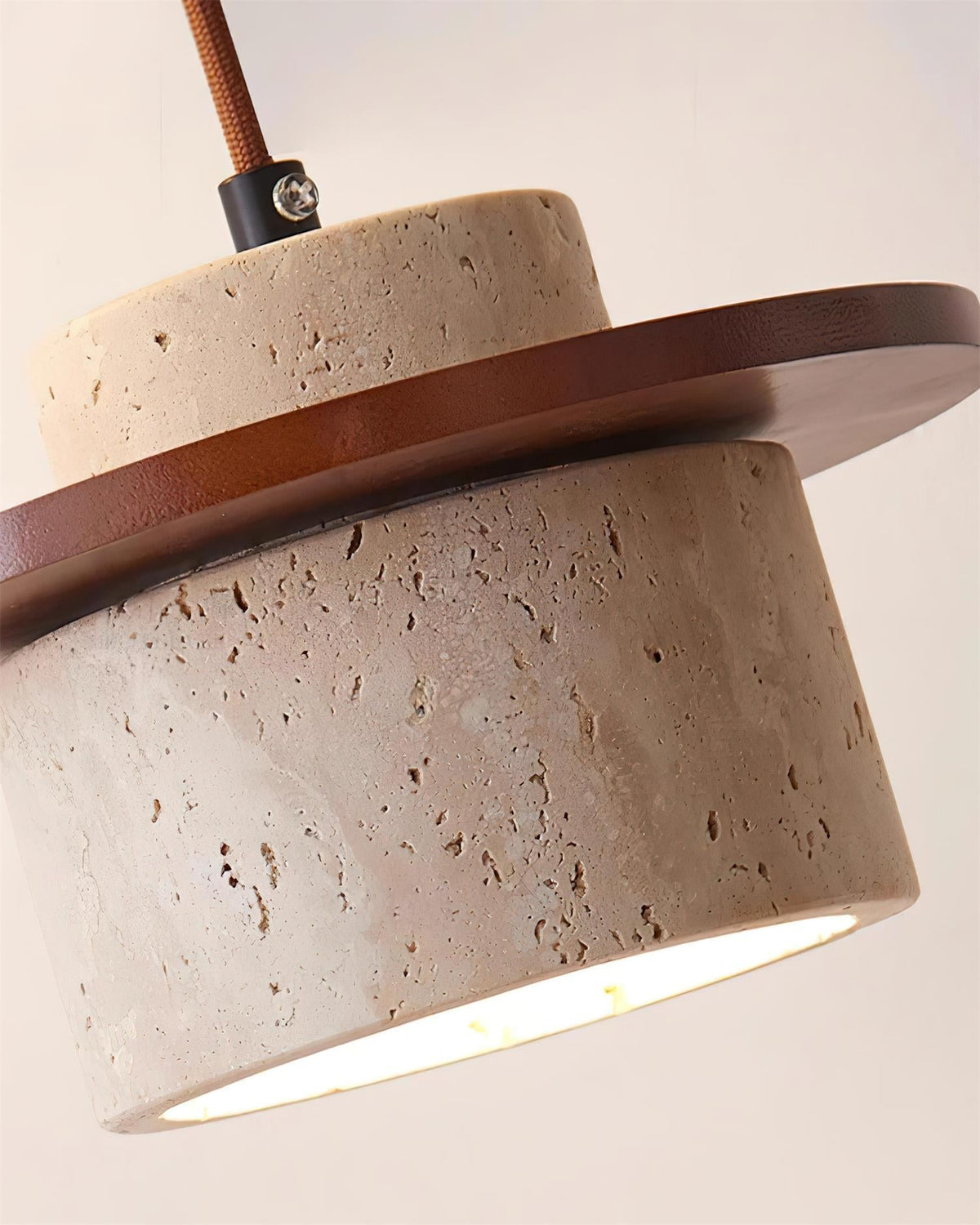 Lunara Travertine Multi-Light Pendant Lamp Set