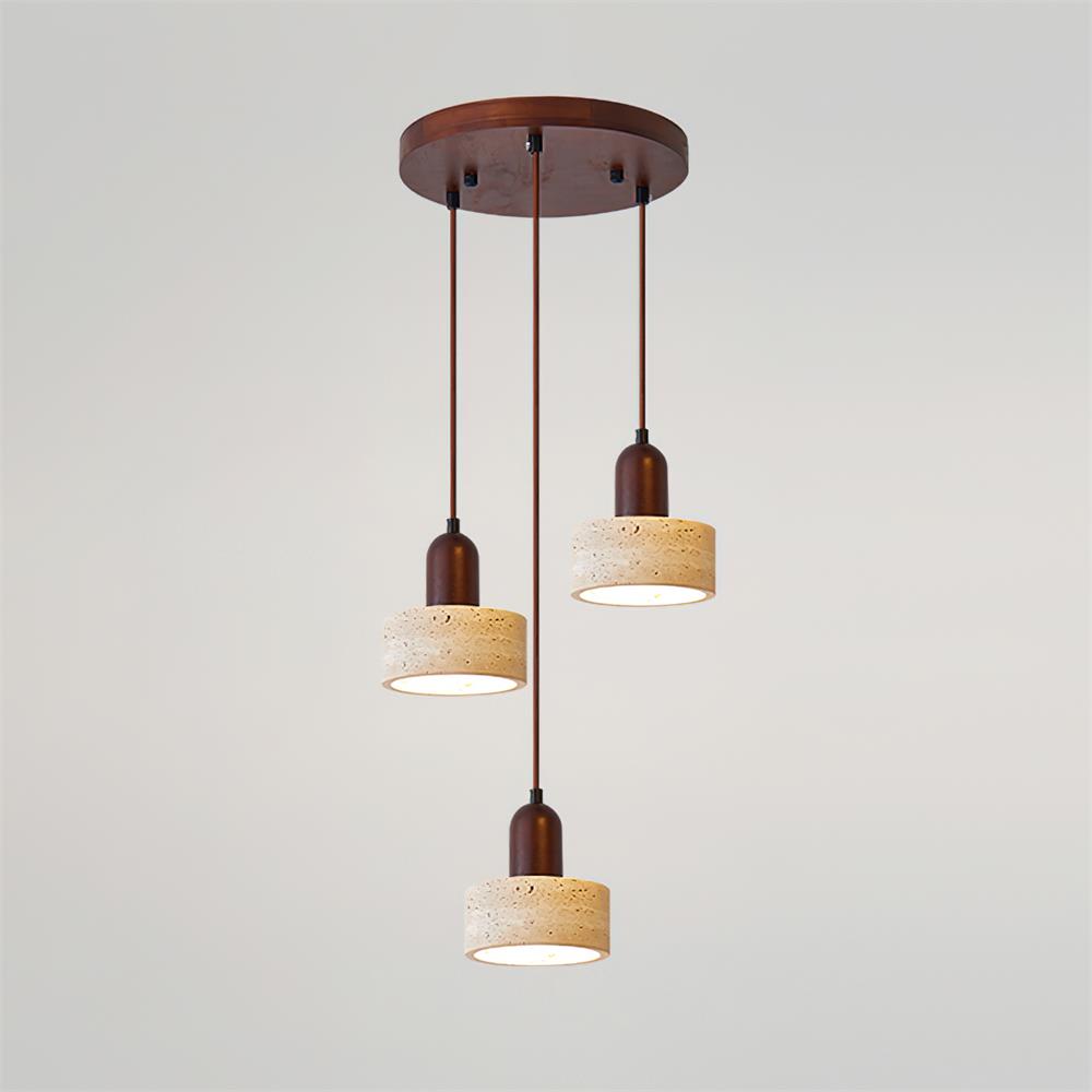 Lunara Travertine Multi-Light Pendant Lamp Set