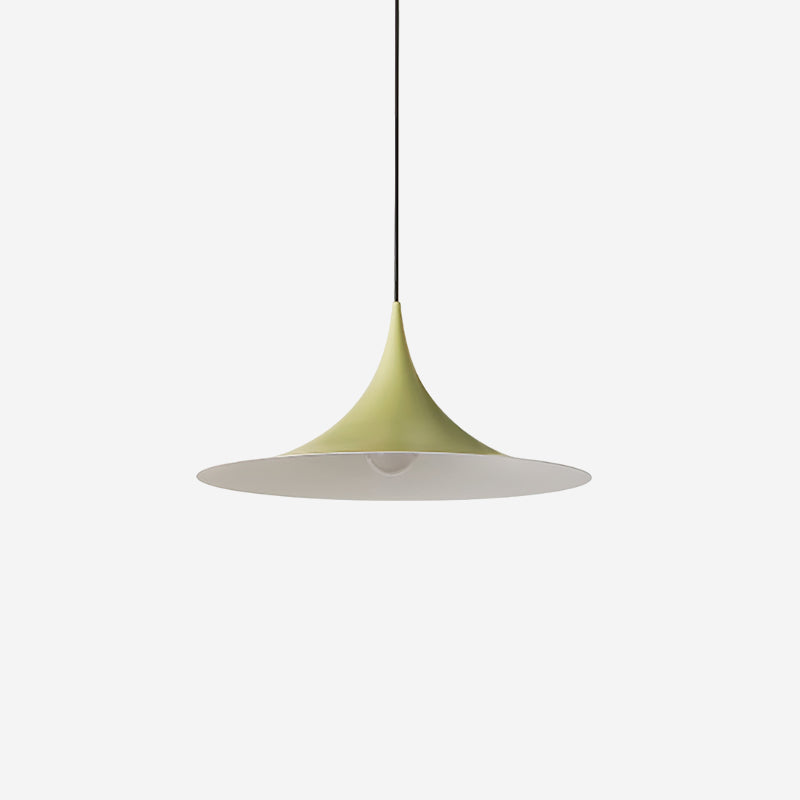 Contemporary Pendant Lamp — Slim Neck, Wide Flare Shade, 30cm & 47cm