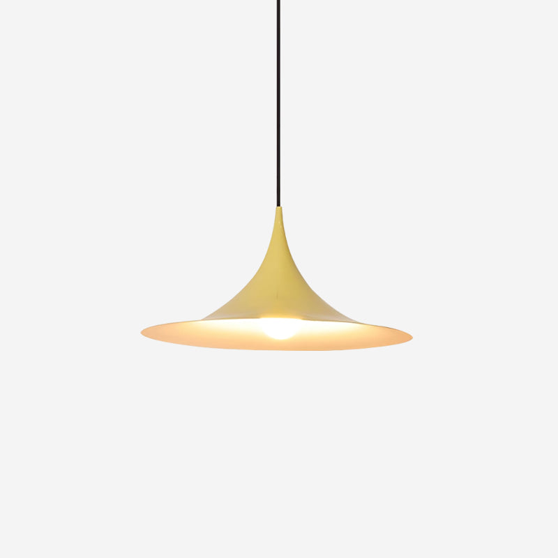 Contemporary Pendant Lamp — Slim Neck, Wide Flare Shade, 30cm & 47cm