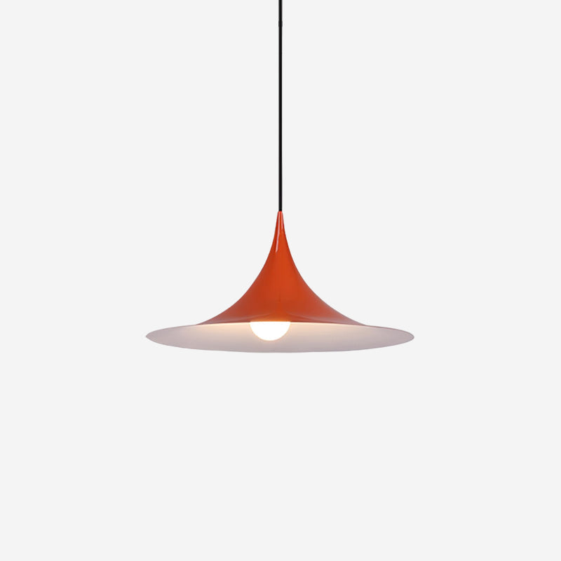 Contemporary Pendant Lamp — Slim Neck, Wide Flare Shade, 30cm & 47cm