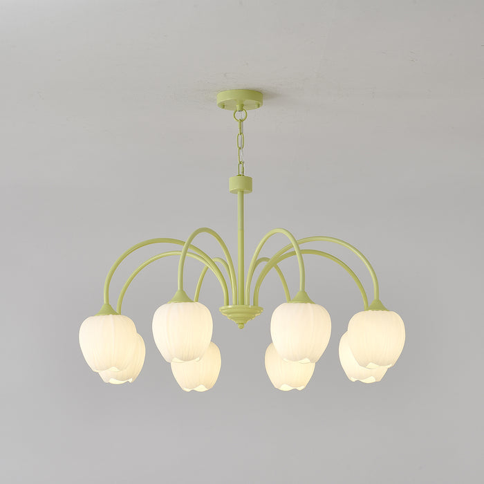 Tulipan – Elegancki żyrandol matcha