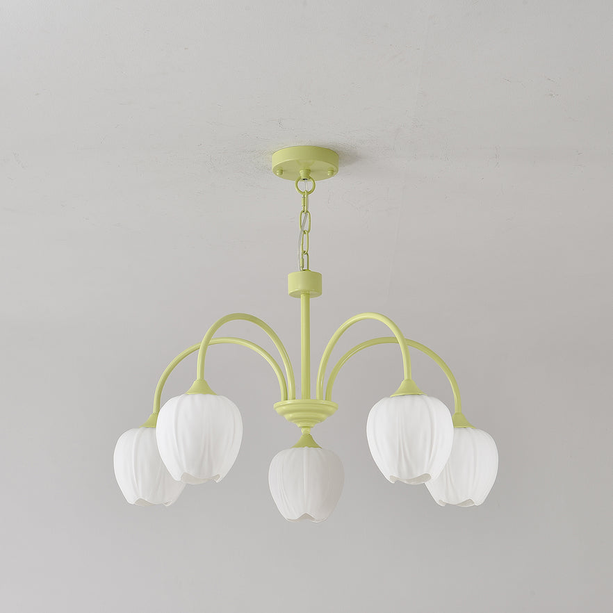 Tulipan – Elegancki żyrandol matcha