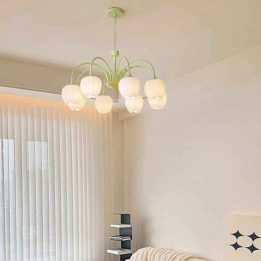Tulipan – Elegancki żyrandol matcha