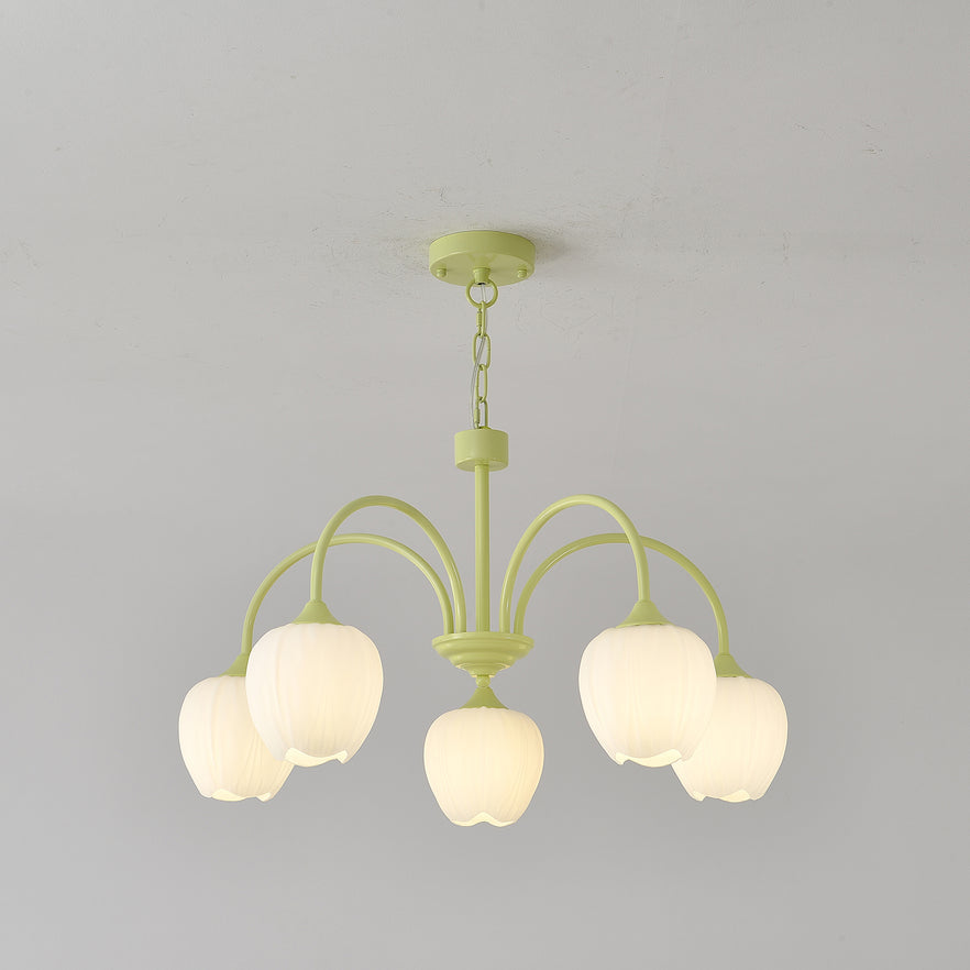 Tulipan – Elegancki żyrandol matcha
