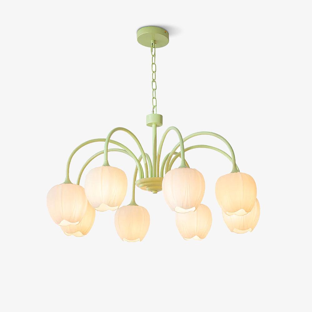Tulipan – Elegancki żyrandol matcha