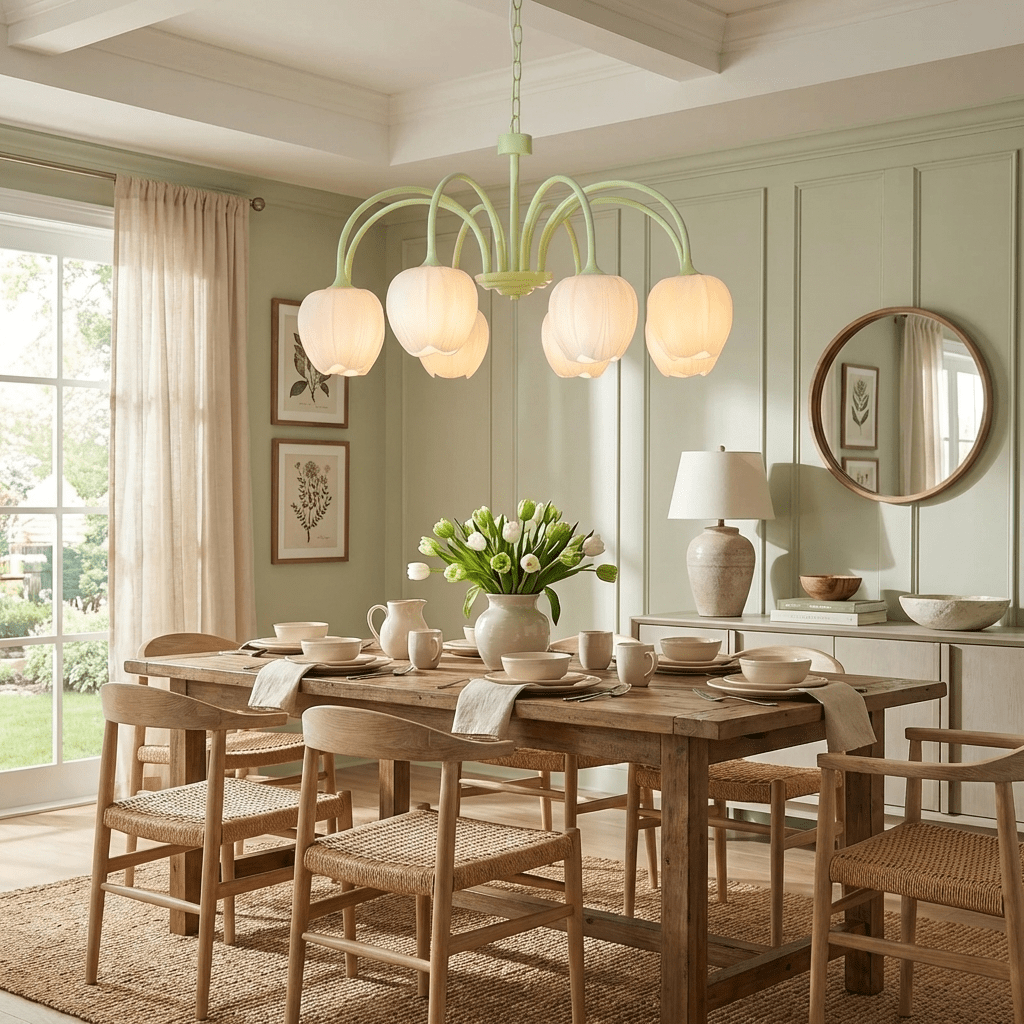 VKL-1002 Tulip Matcha Chandelier