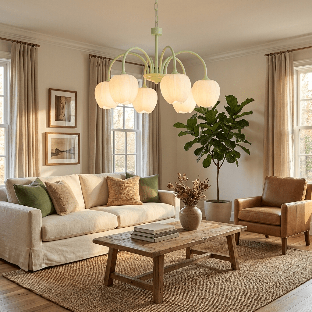 VKL-1002 Tulip Matcha Chandelier