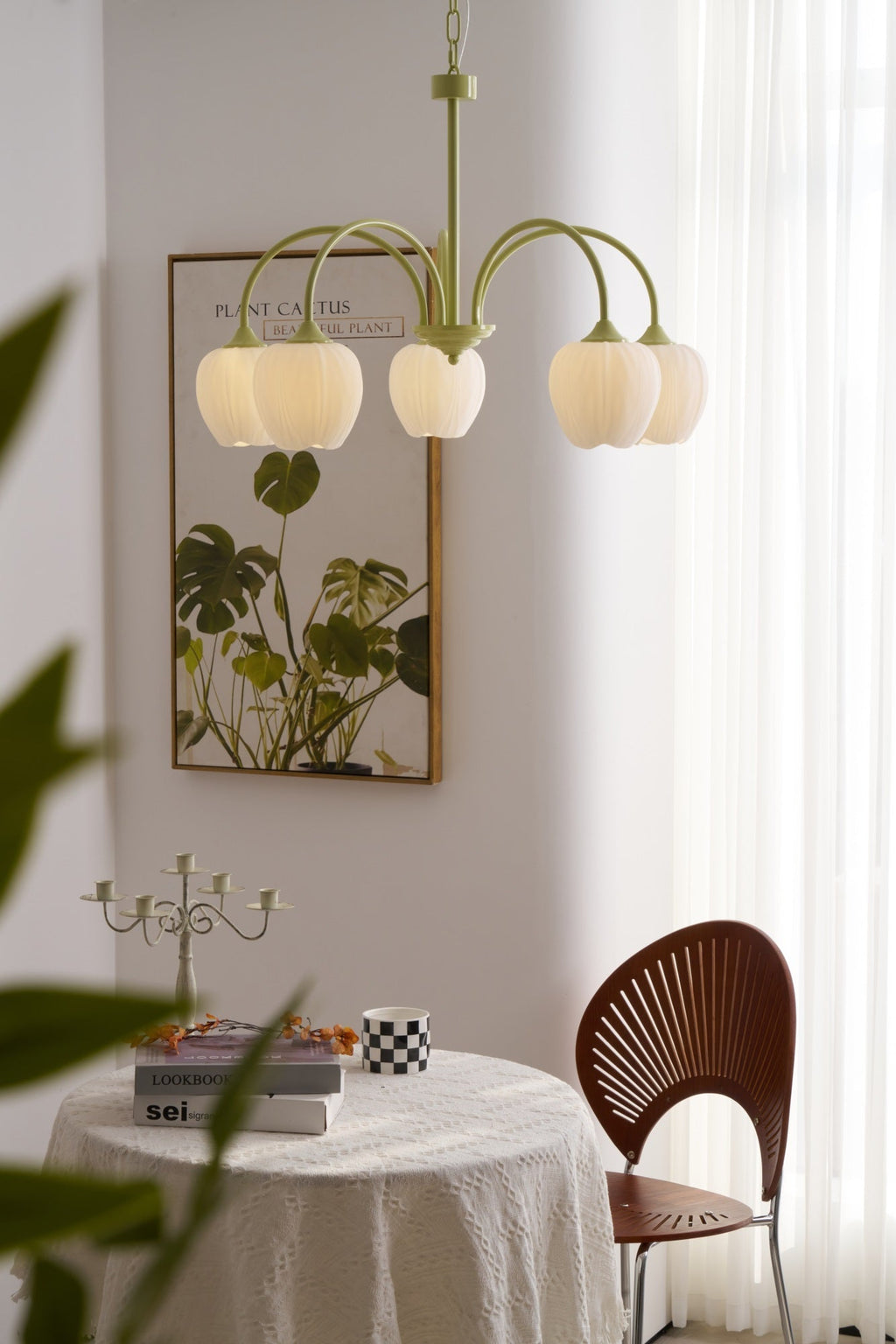 VKL-1002 Tulip Matcha Chandelier