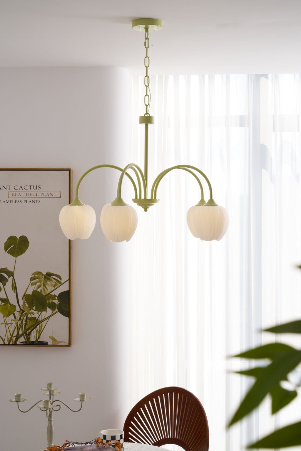 VKL-1002 Tulip Matcha Chandelier