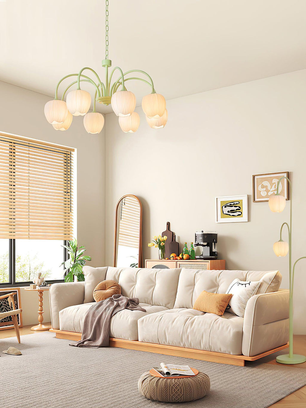VKL-1002 Tulip Matcha Chandelier