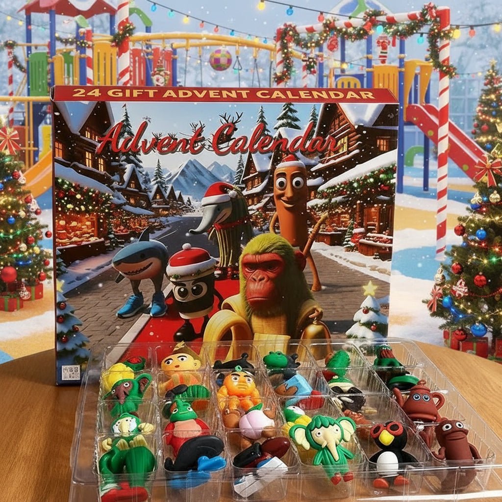 Calendar de Advent JoyPop pentru copii, cu 24 de surprize pline de bucurie și figurine de joacă