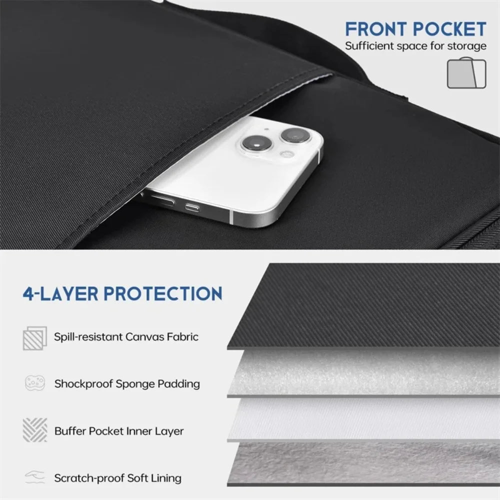 AeroGuard wasserdichte Laptoptasche mit Stoßschutz für Berufstätige unterwegs