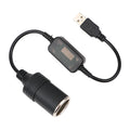 USB'den Araç Sigara Çakmağı Prizine Güç Adaptörü